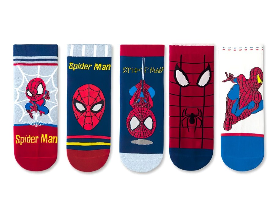 Dětské oblečení - Dětské ponožky - Dětské ponožky Spiderman Superhero 3-5 let 5 párů Dětské ponožky Spiderman Superhero 3-5 let 5 párů - Dětské ponožky