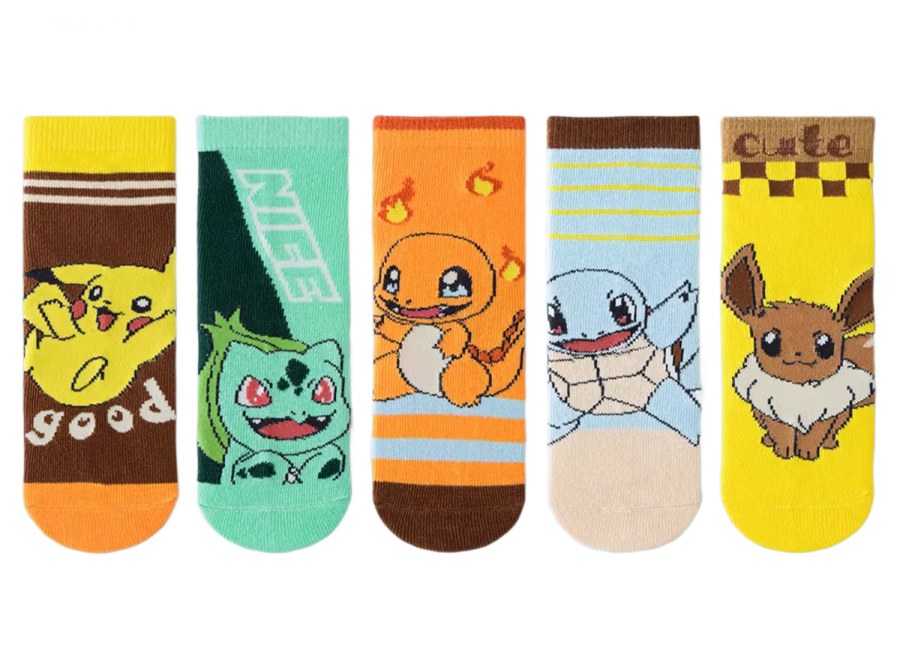 Dětské oblečení - Dětské ponožky - Dětské ponožky Pokémon 3-5 let 5 párů Dětské ponožky Pokémon 3-5 let 5 párů - Dětské ponožky