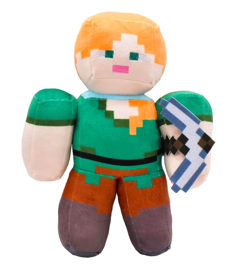 Hračky - Plyšové hračky - Plyšová hračka Minecraft Alex s krumpáčem 27cm Plyšová hračka Minecraft Alex s krumpáčem 27cm - Plyšové hračky