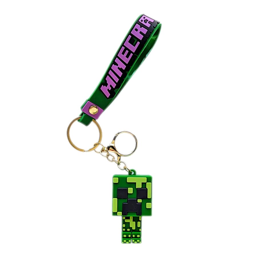 Školní potřeby - Přívěšky a klíčenky - Dětská klíčenka Minecraft Creeper s poutkem a karabinou 22cm Dětská klíčenka Minecraft Creeper s poutkem a karabinou 22cm - Přívěšky a klíčenky