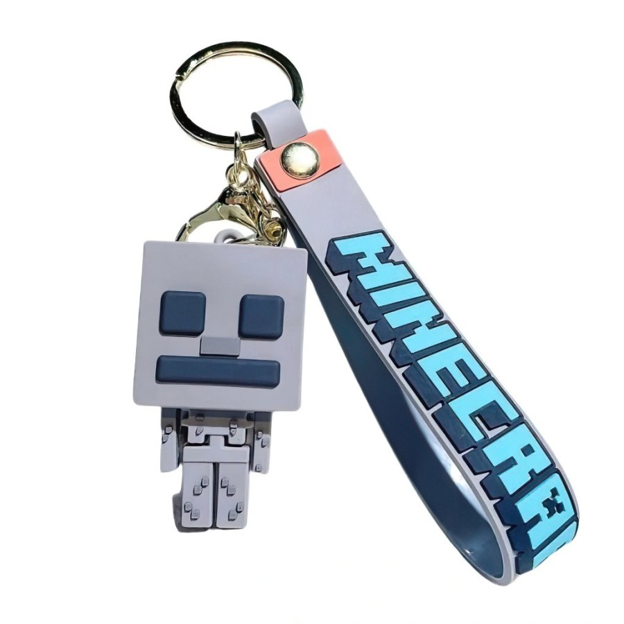 Školní potřeby - Přívěšky a klíčenky - Dětská klíčenka Minecraft Skeleton s poutkem a karabinou 22cm Dětská klíčenka Minecraft Skeleton s poutkem a karabinou 22cm - Přívěšky a klíčenky