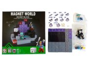 Magnetická stavebnice Minecraft Dragon world svítící 100ks Hračky - Magnetické stavebnice