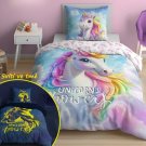 DETEXPOL Povlečení Jednorožec powery svítící Bavlna, 140/200, 70/80 cm Povlečení pro teenagery