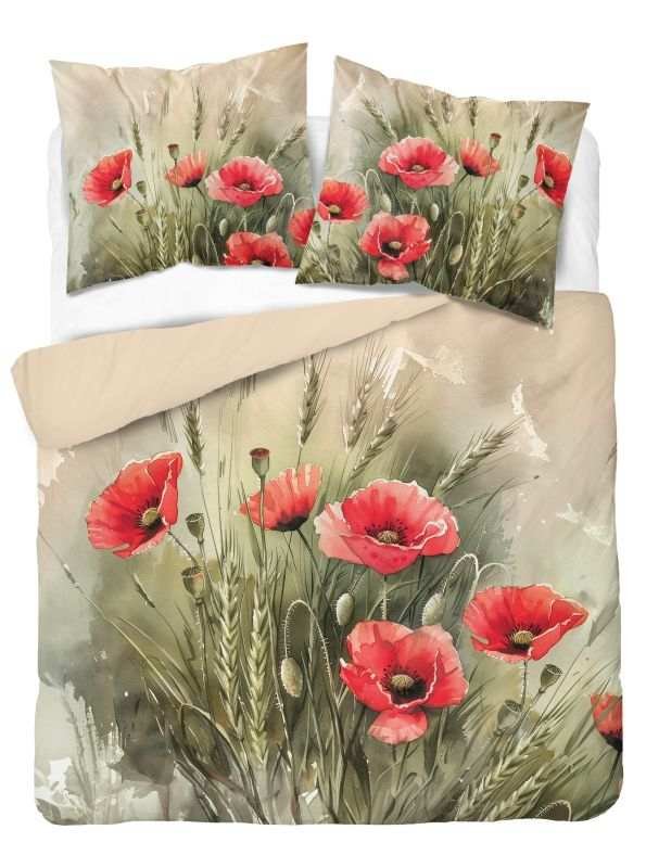 DETEXPOL Francouzské povlečení Vlčí mák Bavlna, 220/200, 2x70/80 cm - Povlečení klasické vzory