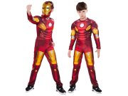 Párty a karneval Dětské kostýmy - Dětský kostým Svalnatý Iron man s maskou 110-122 M Dětský kostým Svalnatý Iron man s maskou 110-122 M