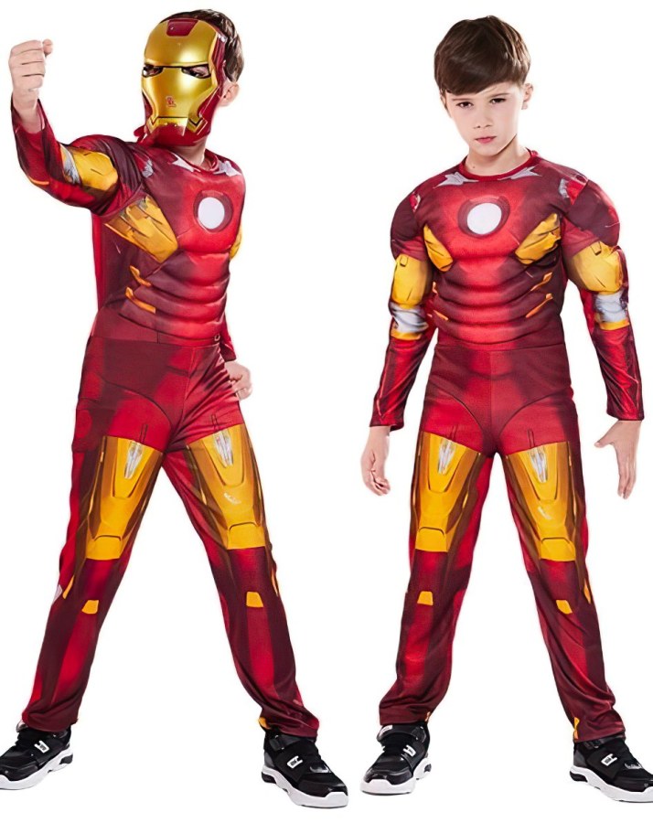 Párty a karneval - Dětské kostýmy - Dětský kostým Svalnatý Iron man s maskou 110-122 M Dětský kostým Svalnatý Iron man s maskou 110-122 M - Dětské kostýmy