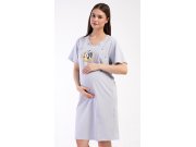 Dámská noční košile mateřská Hello baby Ženy - Dámské noční košile - Kojící noční košile - Kojící noční košile s krátkým rukávem