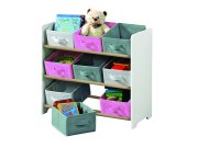 Organizér na hračky růžovo-šedý Boxy na hračky