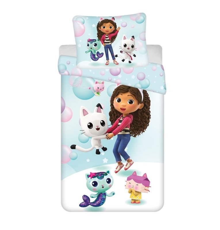 Povlečení licenční - JERRY FABRICS Povlečení Gábinin kouzelný domek Bubbles micro Polyester - mikrovlákno, 140/200, 70/90 cm JERRY FABRICS Povlečení Gábinin kouzelný domek Bubbles micro Polyester - mikrovlákno, 140/200, 70/90 cm - Povlečení licenční
