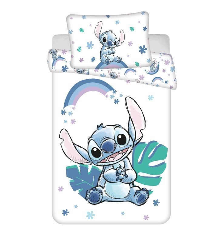 JERRY FABRICS Povlečení do postýlky Lilo and Stitch Rainbow baby Bavlna, 100/135, 40/60 cm - Povlečení do postýlky