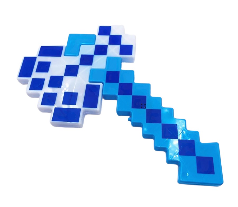 Svítící diamantová sekera se zvuky Minecraft 35cm - Doplňky ke kostýmům