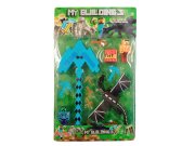Kolekce figurek Minecraft Diamantový meč s doplňky 12ks