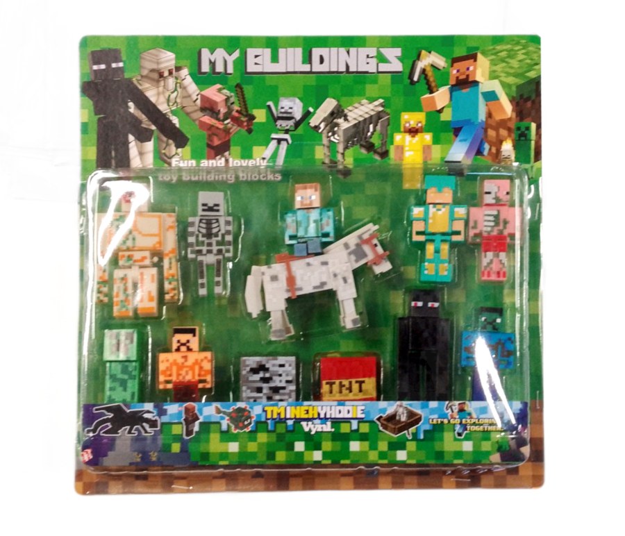 Kolekce figurek Minecraft Buildings TNT 12ks - Figurky a postavičky