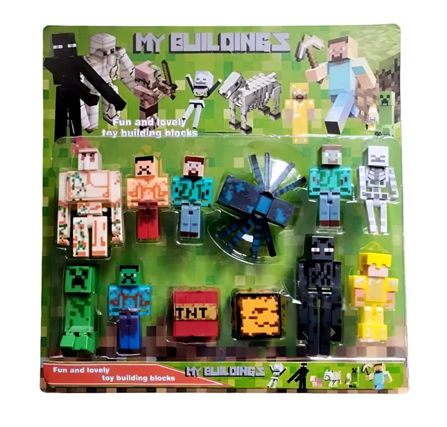 Kolekce figurek Minecraft play set 12ks - Figurky a postavičky