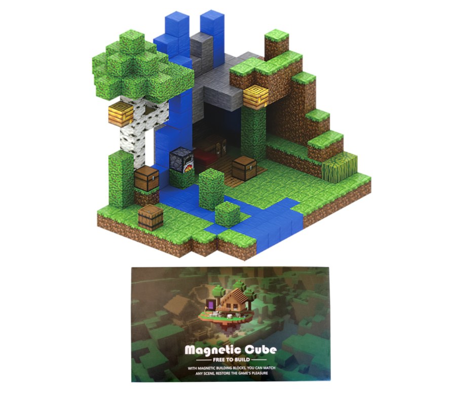 Hračky - Magnetické stavebnice - Minecraft Jungle Creek XXL Magnetická stavebnice 300ks Minecraft Jungle Creek XXL Magnetická stavebnice 300ks - Magnetické stavebnice
