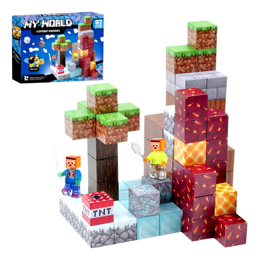 Hračky - Magnetické stavebnice - Magnetická stavebnice Minecraft Diamond Lava TNT 87ks Magnetická stavebnice Minecraft Diamond Lava TNT 87ks - Magnetické stavebnice