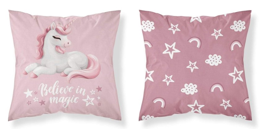 DETEXPOL Povlak na polštářek Jednorožec Believe Bavlna, 40/40 cm - povláčky na polštářky