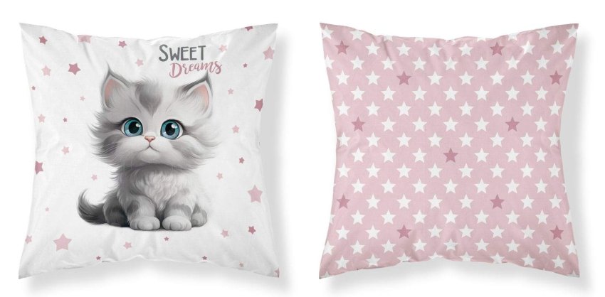 Polštářky - povláčky na polštářky - DETEXPOL Povlak na polštářek Kotě sweet dreams Bavlna, 40/40 cm DETEXPOL Povlak na polštářek Kotě sweet dreams Bavlna, 40/40 cm - povláčky na polštářky