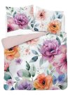 Povlečení fototisk - DETEXPOL Francouzské povlečení 3D Květy akvarel micro Polyester - mikrovlákno, 220/200, 2x70/80 cm DETEXPOL Francouzské povlečení 3D Květy akvarel micro Polyester - mikrovlákno, 220/200, 2x70/80 cm