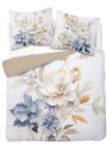 Povlečení fototisk - DETEXPOL Francouzské povlečení 3D Květy na bílém micro Polyester - mikrovlákno, 220/200, 2x70/80 cm DETEXPOL Francouzské povlečení 3D Květy na bílém micro Polyester - mikrovlákno, 220/200, 2x70/80 cm