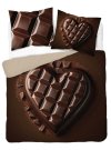 Povlečení pro teenagery - DETEXPOL Francouzské povlečení 3D Srdce čokoládové micro Polyester - mikrovlákno, 220/200, 2x70/80 cm DETEXPOL Francouzské povlečení 3D Srdce čokoládové micro Polyester - mikrovlákno, 220/200, 2x70/80 cm