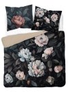 Povlečení fototisk - DETEXPOL Francouzské povlečení 3D Pivoňky na černém micro Polyester - mikrovlákno, 220/200, 2x70/80 cm DETEXPOL Francouzské povlečení 3D Pivoňky na černém micro Polyester - mikrovlákno, 220/200, 2x70/80 cm