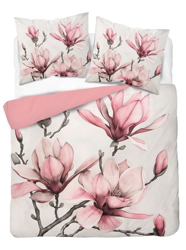DETEXPOL Francouzské povlečení 3D Magnolie micro Polyester - mikrovlákno, 220/200, 2x70/80 cm - Povlečení fototisk