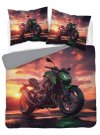 Povlečení pro teenagery - DETEXPOL Francouzské povlečení 3D Motorka micro Polyester - mikrovlákno, 220/200, 2x70/80 cm DETEXPOL Francouzské povlečení 3D Motorka micro Polyester - mikrovlákno, 220/200, 2x70/80 cm