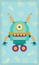 Osušky,ručníky, ponča, župany ručníky 50x30 cm - FARO Dětský ručník Robot Bavlna - Froté, 50/30 cm FARO Dětský ručník Robot Bavlna - Froté, 50/30 cm
