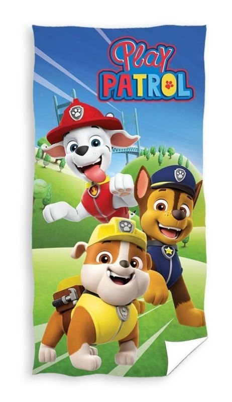 Osušky,ručníky, ponča, župany - plážové osušky - FARO Osuška Paw Patrol play Bavlna - Froté, 70/140 cm FARO Osuška Paw Patrol play Bavlna - Froté, 70/140 cm - plážové osušky