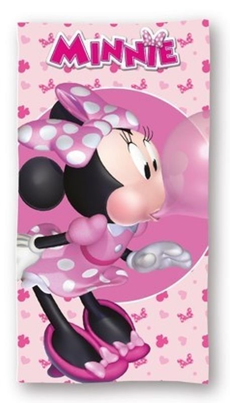 Osušky,ručníky, ponča, župany - plážové osušky - FARO Osuška Micro Minnie mašličky Polyester, 70/140 cm FARO Osuška Micro Minnie mašličky Polyester, 70/140 cm - plážové osušky