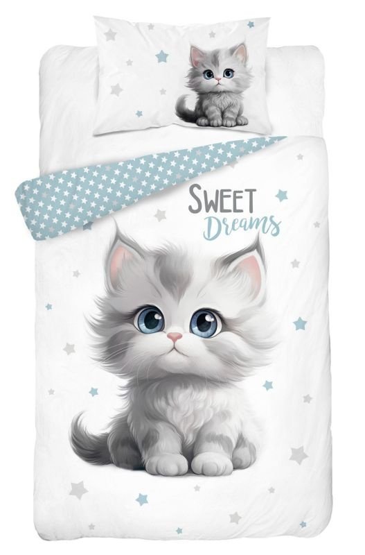 Povlečení do postýlky - DETEXPOL Povlečení do postýlky Kotě sweet dreams Bavlna, 100/135, 40/60 cm DETEXPOL Povlečení do postýlky Kotě sweet dreams Bavlna, 100/135, 40/60 cm - Povlečení do postýlky