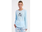 Dámské pyžamo dlouhé Tučňák Ženy - Dámská pyžama - Dámská pyžama s dlouhým rukávem