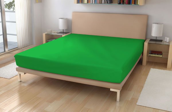 Prostěradla - Froté prostěradlo 90/200 sytě zelená Froté prostěradlo 90/200 sytě zelená - Prostěradla