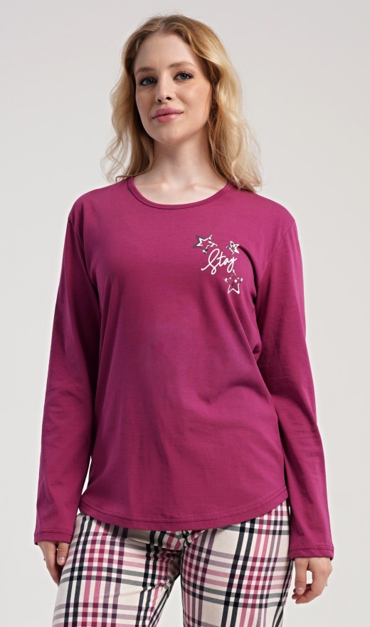 Ženy - Dámská pyžama - Dámská pyžama s dlouhým rukávem - Dámské pyžamo dlouhé Andrea Dámské pyžamo dlouhé Andrea - Dámská pyžama s dlouhým rukávem