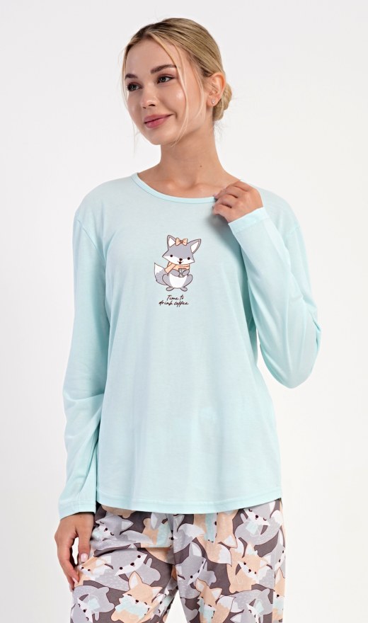 Ženy - Dámská pyžama - Dámská pyžama s dlouhým rukávem - Dámské pyžamo dlouhé Jezevec Dámské pyžamo dlouhé Jezevec - Dámská pyžama s dlouhým rukávem