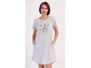 Dámské domácí šaty s krátkým rukávem Amelia Ženy - Dámské noční košile - Nadměrné dámské noční košile