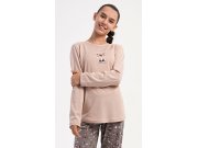 Dětské pyžamo dlouhé Sobík Děti - Holky - Dívčí pyžama - Dívčí pyžama s dlouhým rukávem