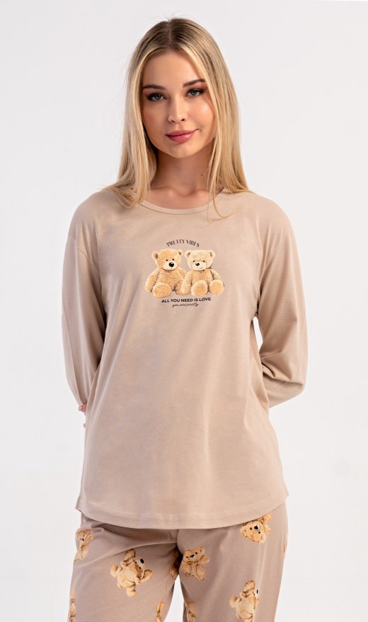 Dámské pyžamo dlouhé Monika - Dámská pyžama s dlouhým rukávem