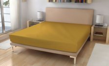 Polášek Jersey prostěradlo hořčicová Bavlna 150g/m2, 90/200 cm Prostěradla
