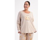 Dámské pyžamo dlouhé Méďové Ženy - Dámská pyžama - Nadměrná dámská pyžama - Nadměrná dámská pyžama s dlouhým rukávem