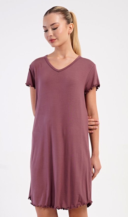 Ženy - Dámské noční košile - Dámské noční košile s krátkým rukávem - Dámská noční košile s krátkým rukávem Eliza Dámská noční košile s krátkým rukávem Eliza - Dámské noční košile s krátkým rukávem