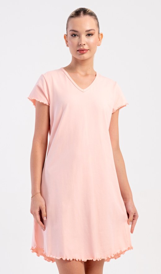 Dámská noční košile s krátkým rukávem Sandra - Dámské noční košile s krátkým rukávem