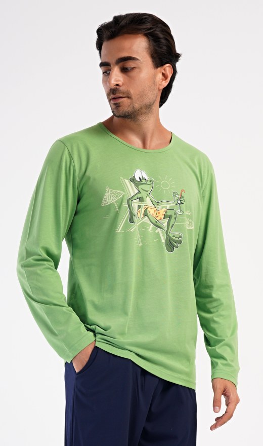 Pánské pyžamo dlouhé No stress - Pánská pyžama s dlouhým rukávem