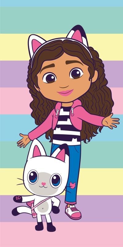 JERRY FABRICS Osuška Gábinin kouzelný domek Colors Bavlna - Froté, 70/140 cm - plážové osušky