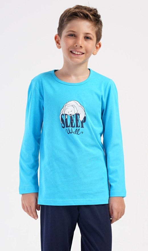 Děti - Kluci - Chlapecká pyžama - Chlapecká pyžama s dlouhým rukávem - Dětské pyžamo dlouhé Sleep well Dětské pyžamo dlouhé Sleep well - Chlapecká pyžama s dlouhým rukávem