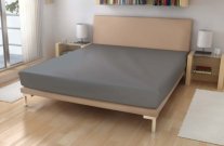 Polášek Froté prostěradlo Středně šedá Bavlna, Polyamid, 220g/m, 180/200 cm Prostěradla - Froté 180x200