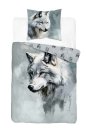 DETEXPOL Povlečení Vlk akvarel Bavlna, 140/200, 70/80 cm