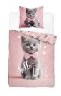 DETEXPOL Povlečení Kotě hello love Bavlna, 140/200, 70/80 cm Povlečení fototisk
