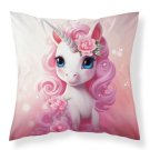 DETEXPOL Povlak na polštářek Jednorožec růže micro Polyester, 40/40 cm Polštářky - povláčky na polštářky